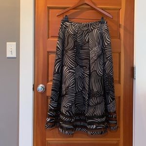 S+B night blossom midi skirt